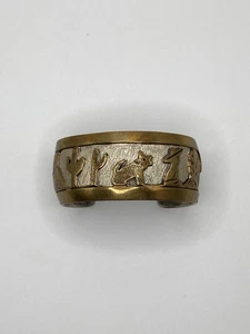 Sterling Silver Vintage Native American Story Tellers Cuff Bracelet - Picture 1 of 11