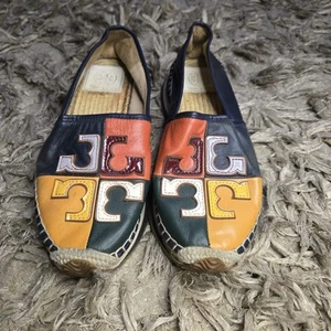 Tory Burch Espadrilles Logo Patchwork Mehrfarbig Gr. 7 - Bild 1 von 10