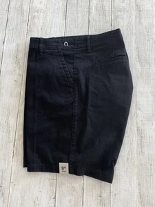 George Herren über dem Knie vorne flach Shorts schwarz 9" Schrittlänge Größe 38 neu ohne Etikett - Bild 1 von 8