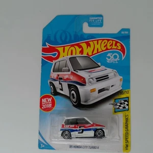 Hot Wheels '85 HONDA CITY TURBO II White HW SPEED GRAPHICS 10/10 (#68/365) - Picture 1 of 2