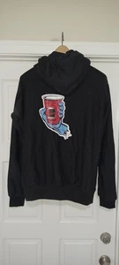 Riot Society x Santa Cruz Hoodie Sz L Black Skulls Skate Mens  - Picture 1 of 3