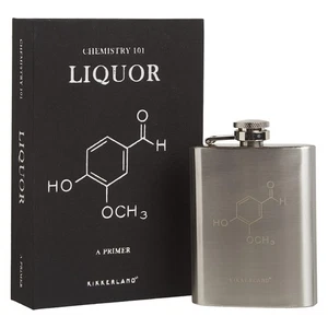 Clearance Hip Flask Hidden Stainless Steel Chemistry Book Humor Novelty - Picture 1 of 5