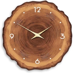 XNM Moderne Holz Wanduhr für Wohnzimmer Dekor Rustikal 12 Zoll, Braun1  - Bild 1 von 8