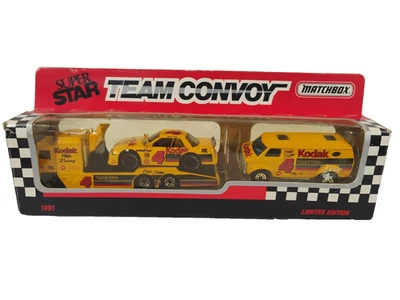 NOS 1991 Matchbox TEAM CONVOY #4 ERNIE IRVIN KODAK FILM RACING Transporter Semi - Image 1 of 4
