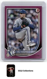 2025 Bowman #40 Cole Ragans Fuchsia Parallel /299 SP Kansas City Royals - Picture 1 of 2