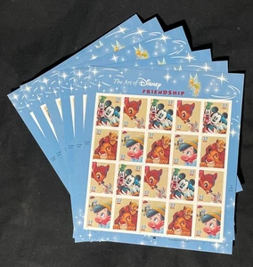 Six US 3865-3868 Stamp Sheets The Art of Disney Friendship 37¢ FV$44.40 - Picture 1 of 2