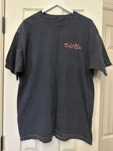 Camiseta Salt Life para mujer talla XL azul oscuro rosa tortuga marina cuello redondo salada viva - Imagen 1 de 14