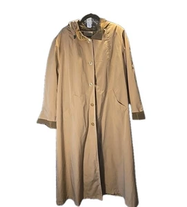 Appleseeds Damen 10P Trenchcoat Reißverschluss Futter Innentaschen Knopf Kapuze - Bild 1 von 6