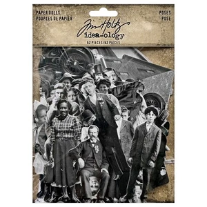 Tim Holtz Idea-ology Paper Doll Poses-62 Pieces 5A0024MT-1G7ZS - Picture 1 of 2