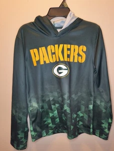 Packers NFL Team Hoodie Boys Size M (8/10) Sports Pullover Lightweight - Picture 1 of 3