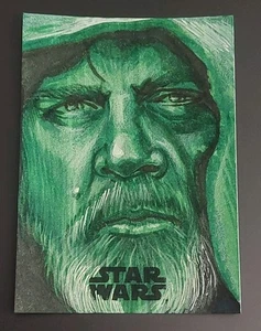 2017 Topps Star Wars: Letzte Jedi Luke Skywalker Sketchkarte: Ashleigh Popplewell - Bild 1 von 2