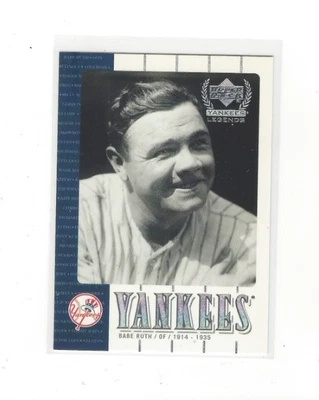 2000 UPPER DECK YANKEES LEGENDS BASEBALL BASE SERIES SINGLES #'S 1-90 - Image 1 of 2