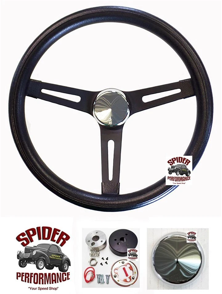 Volante Volkswagen 1960-1973 13 1/2" Muscle Car negro Foto 1 de 4