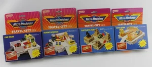 Micro Machines Travel City Service Station, Car Wash, Battle Block, Dump Set - Picture 1 of 2
