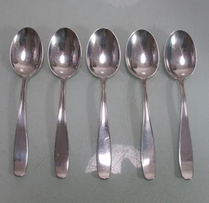5 Kaffeelöffel 12,2 cm BSF Model Iris 800 Silber sehr selten - Picture 1 of 4
