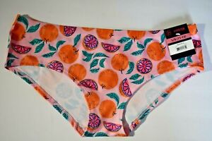 No Boundaries Seamless Hipster Panties Size L 11-13 Pink with Oranges Design