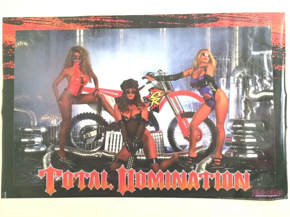 Póster TOTAL DOMINATION póster vintage de principios de los 90 HONDA CR125R CR500R 96,07 Foto 1 de 1