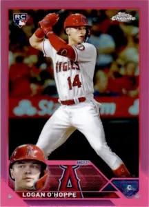 2023 Topps Cromo Rosa Refractor Logan O'Hoppe RC Los Angeles Angels #188 - Imagen 1 de 2