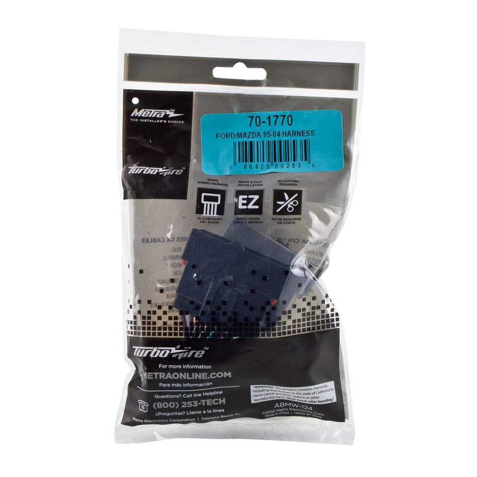 Metra 70-1770 Wiring Harness for 1985-2002 Ford/Lincoln/Mazda/Mercury/Nissan - Image 1 of 1