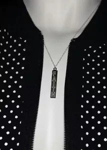 DOGEARED Brand Venice and Violet FAITH Word Bar Necklace 925 Sterling Silver USA - Picture 1 of 2