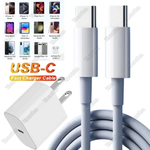 For iPhone 16 15 Pro Android USB C Type-C Fast Charger Cord PD 20W Power Adapter - Picture 1 of 14