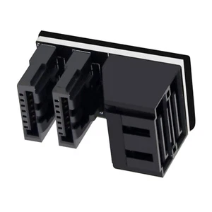 Dual SATA 7Pin Female To 7Pin Male 90 Degree Angled Adapter For Computer tor - Picture 1 of 7