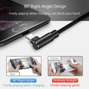 1M Type C 90 DEGREE Right Angle Fast Data Sync Charging Charger Cable AU SEND - Picture 1 of 13