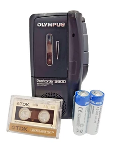 Olympus Pearlcorder S600 MicroCassette Grabadora de Voz Portátil Dictáfono Negro - Imagen 1 de 24