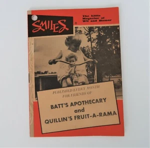Vtg Advertising Smiles The Little Magazine of Wit Humor Huntsville AL Ephemera - Picture 1 of 8