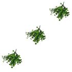  3 PC Simulated Green Plants Artificial Flowers Interior Decor Potted