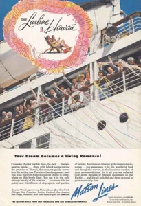 1953 Matson Line: Living Romance Vintage Print Ad - Picture 1 of 1