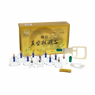 AFH-WEBSHOP Schröpfen, Vakuummassage, Vakuumglöckchen | Schröpfset 12 teilig