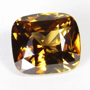 6.93Cts Stunning Ultra Rare Natural Yellow Orange Zircon Cushion Cut Loose Gem - Picture 1 of 5