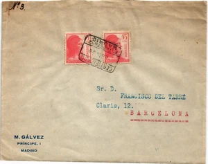 SCW 1938 Einschreiben von Barcelona nach Madrid (1515) - Bild 1 von 2