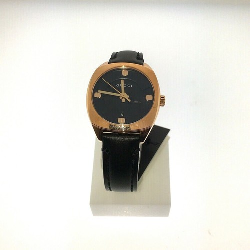 Orologio donna Gucci GG2570 quadrante nero pelle YA142509