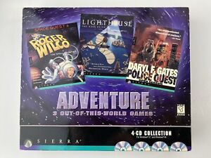 Sierra Adventure 3 PC CD Game Pack (Roger Wilco, Lighthouse, Daryl F Gates) NEW