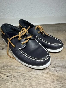 Timberland Men's 2-Eye Classic Hand-Stitched Leather Boat Shoes, Navy Blue - Bild 1 von 8