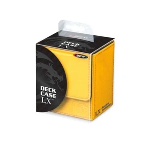 1 BCW Yellow With Orange Stitch LX Deck Case - Picture 1 of 2