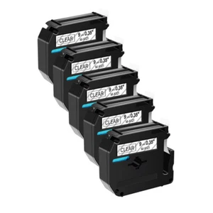 5×Compatible Brother P-Touch M-K121 M121 Ruban étiqueteuse Noir sur Clair 9mm - Afbeelding 1 van 5