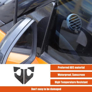 ABS Carbon Style Car Rearview Side Mirror Base Trim Cover For Benz Smart 2009-15 - Picture 1 of 12