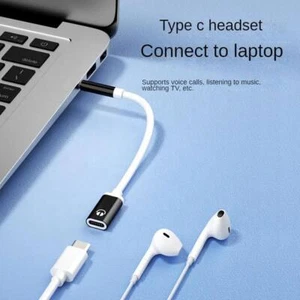 Headphone Earphone Jack DAC Female Adapter Cable USB-3.1 Type C Male To 3.5mm - Zdjęcie 1 z 11