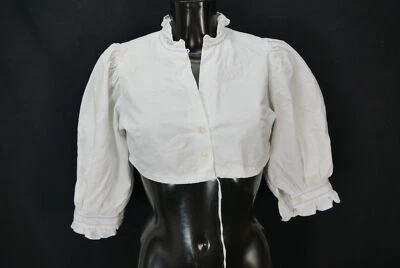 Gr.40 Dirndlbluse weiß Bluse für Dirndl Künzel Baumwolle mit Stickerei B10626 - Bild 1 von 4