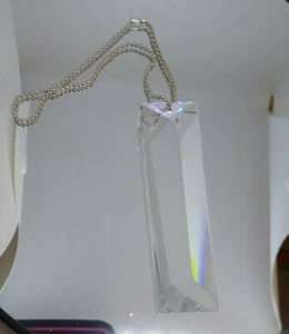 Swarovski Crystal Clear 76mm Baguette Suncatcher/ Prism; Reflects Rainbows