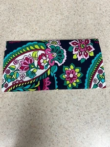 Soft Fabric Checkbook - Handmade w/ Designer Pattern - Petal Paisley - NEW - Picture 1 of 2