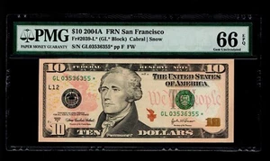2004-A $10 FRN San Francisco PMG GEM UNC 66 EPQ - Picture 1 of 2