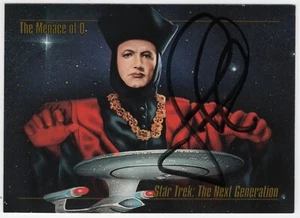 John de Lancie as Q on Star Trek The Next Generation Autographed Trading Card - Picture 1 of 2