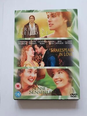 Pride&Prejudice+Shakespeare In Love+Sense And Sensibility 3-DVD set5050582518092 - Image 1 of 4