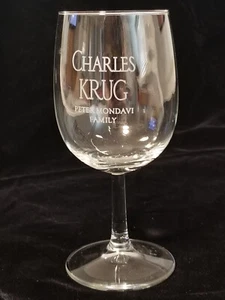 Charles Krug - Peter Mondavi Family - Wine Glass - 6" Tall - Excellent Condition - Picture 1 of 4
