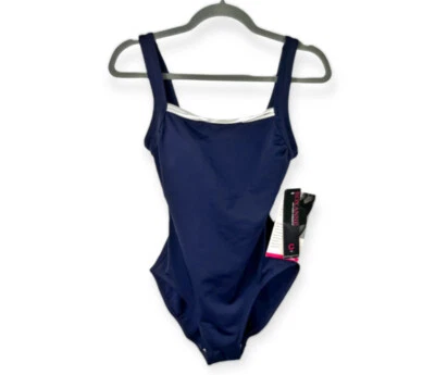 Traje de baño de una pieza azul Roxanne 34C RX ajuste perfecto para mujer  Foto 1 de 4