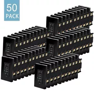 15 Amp GFCI Outlet LED Indicator Tamper Resistant Outside Receptacles Black 50PK - Picture 1 of 11